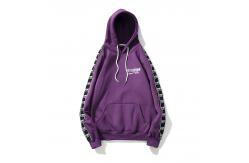 China Arm Strap Embroidery Mens Oversized Pullover Hoodie With Hand Warming Pockets supplier