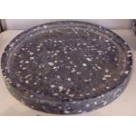 Dia. 22  X 2cm Terrazzo Stone Serving Tray Polished for sale