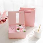 Rigid Cardboard Jewelry Flower Gift Packaging Box Custom Logo Printing for sale