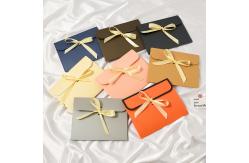 China Paperboard Envelope Custom Paper Pouch With Ribbon Closure supplier
