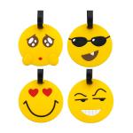 Emoj Designs Silicone Soft Touch PVC Rubber Luggage Tag With Strap for Travel Identifier and Suitcase Label for sale