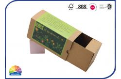China Custom Made Sleeve Drawer Paper Box Brown Kraft Tea Packing Slide Open Boxes supplier