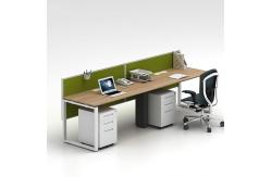 China 2 Person Modular Working Table Size 2400mm With Fabric Partition supplier