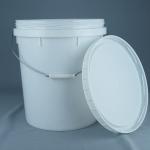 Chemical Raw Material Packaging Round Plastic Barrel With Lid And Handle