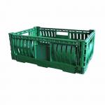 Fold Storage Baskets Ventilated Plastic Stacking Crates With Customer Logo for sale