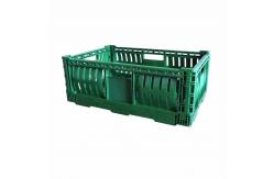 China Fold Storage Baskets Ventilated Plastic Stacking Crates With Customer Logo supplier