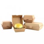 Customized Hamburger Box Printing With Biodegradable Disposable Corrugated Kraft Paper