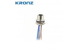 China M12 Aviation Socket Flange Gold-plated Connector Joint 5pin Welded Waterproof IP67 supplier