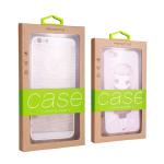 Brown Kraft Paper Window Boxes Packaging With Hanger Hole For Phone Case