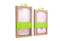 China Brown Kraft Paper Window Boxes Packaging With Hanger Hole For Phone Case supplier