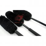Soft Bristle Car Wheel Detailing Brush Black 3 Pieces Set for sale