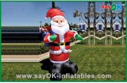 China Custom Christmas Inflatable Holiday Decorations Santa Claus Oxford Cloth supplier