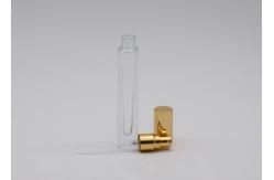 China Square Cologne Perfume Tester Bottle With Gold Aluminum Spray Pump supplier