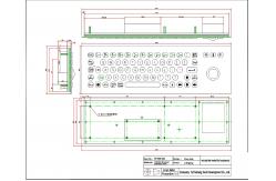 China 70 Keys Industrial Keyboard with Trackball , Rugged Panel Mount Keyboard supplier