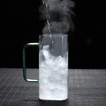 Heat Resistant Single Wall Coffee Cups , Sturdy Small Glass Cups With Handles