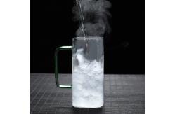 China Heat Resistant Single Wall Coffee Cups , Sturdy Small Glass Cups With Handles supplier