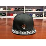 High quality customized flat brim metal rivet shose buckle 6panel snapback hats caps for sale