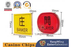 China Acrylic Crystal Gambling Accessories Baccarat Button 10mm Thickness supplier