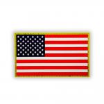 National Flag PVC Badge Patch Silicone Material For Armband Veteran Bag for sale