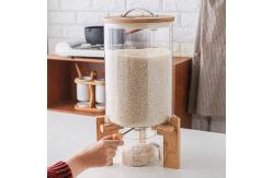 China 7.5L Borosilicate Lead Free Airtight Glass Jar With Bamboo Lid supplier