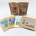 Cmyk 80gsm SGS Biodegradable Stand Up Pouch 120mic Chocolate Pill Packaging Bags for sale