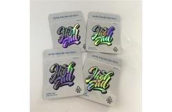 China Printed 3.5g Smell Proof Plastic Pouches Irregular Shape Edible Mylar Bag supplier