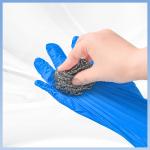 9 Inch Blue Garden Work Gloves Synthetic Nitrile Gloves 100pcs/ Box for sale