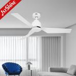White ABS Blades No Light DC Motor Ceiling Fan With Remote Control
