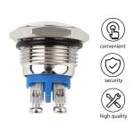 12mm 2 Pin Momentary Tactile Push Button Switch Flat Round  IP68