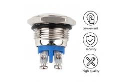 China 12mm 2 Pin Momentary Tactile Push Button Switch Flat Round  IP68 supplier