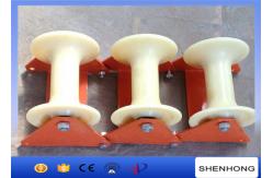 China Three Wheel Cable Pulling Pulley / Steel Ground Cable Pulling Roller supplier