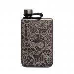 Silver Flask Polished Stainless Steel Hip Flask With Screw Top for Alcohol Liquor Flask for Men for sale