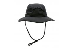 China Quick Dry Polyester Waterproof Safari Beach Cap Fisherman Wide Brim String Bucket Hat supplier