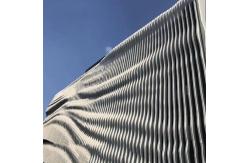 China 6000mm Wave Baffle Metal Building Facades Wall Cladding Aluminum Curtain supplier