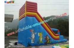 China 9M PVC Tarpaulin Commercial Inflatable Slide , Inflatable Bouncer Slides Games supplier