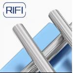 Rifi Custom Length DIN 976 Stud Bolts A2/A4 Finish Metric Threaded Steel Rod With Black Zinc Finish for sale