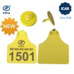 China TPU Electronic Ear Tags With BLE Reader Support ISO11784/5 Unshared ICAR Code For Animal Breeding And Slaughter Management manufacturer