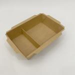 Custom Printed Food Paper Trays Disposable Takeout Brown Packaging for sale
