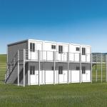 Detachable Container House with Strong Steel Structure Rock Wool Sandwich Panel for Fast Construction for sale