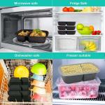 Plastic Meal Prep 3 Compartment Clamshell Hinged Food Take Out Container Disposable for sale