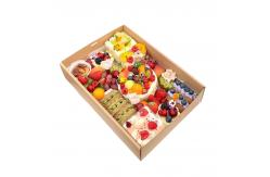 China Kraft Picnic Box with Window 3-Compartment Eco-Friendly Packaging supplier