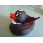 Toys Retail Superhero Rubber Ducks , Black Cool Rubber Duck For Promotion Gift Shop for sale