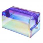 Women F Color Holographic PVC Cosmetic Travel Bag for sale