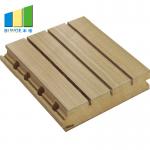 Eco - Friendly Wooden Grooved Noise Reduction Wall Panels For Home Decorative for sale