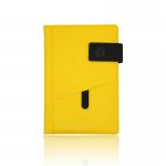 Business Office Writing Journal Notebook Large 114 Pages PU Material Yellow Color for sale