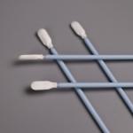 Disposable Plastic Handle Tip Cleaning Swabs Industrial Spun Polyester Swab For Electronics for sale