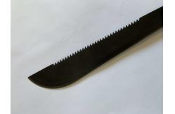 China ODM Saw Tooth Black Blade Spring Steel Machete 20in Plastic Handle supplier