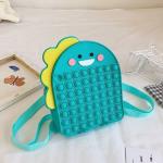 Dinosau Soft Silicone Pencil Case For Stationery And Makeup Items Backpack Bag Silicone SchooL Crossbody Shoulder Bag for sale