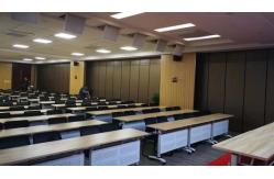 China Conference Rooom Sliding Partition Walls Sound Proof Materials No Need Floor Track supplier