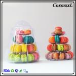 4 tier macaron tower clear smaller display plastic packaging box blister pack display stand food tower for food for sale